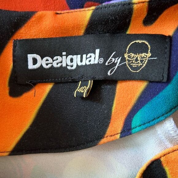 Desigual by Christian Lacroix Multicolored Butterfly Print and Tropical Flowers. - Picture 9 of 12